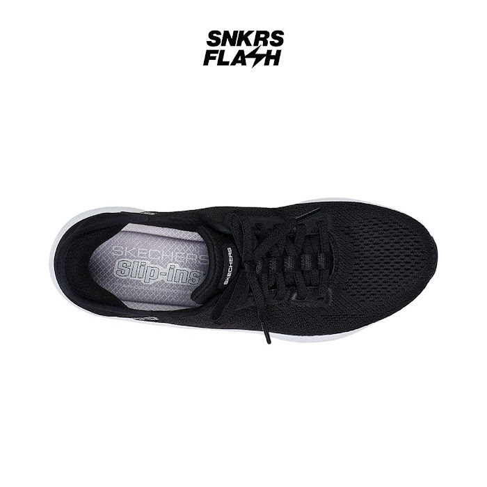 SKECHERS Sport Active Dlux Comfort Black White Sepatu Casual Wanita - 104476BKW - Size 39