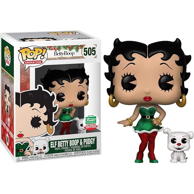 Funko POP Animation: Betty Boop - Elf Betty Boop & Pudgy