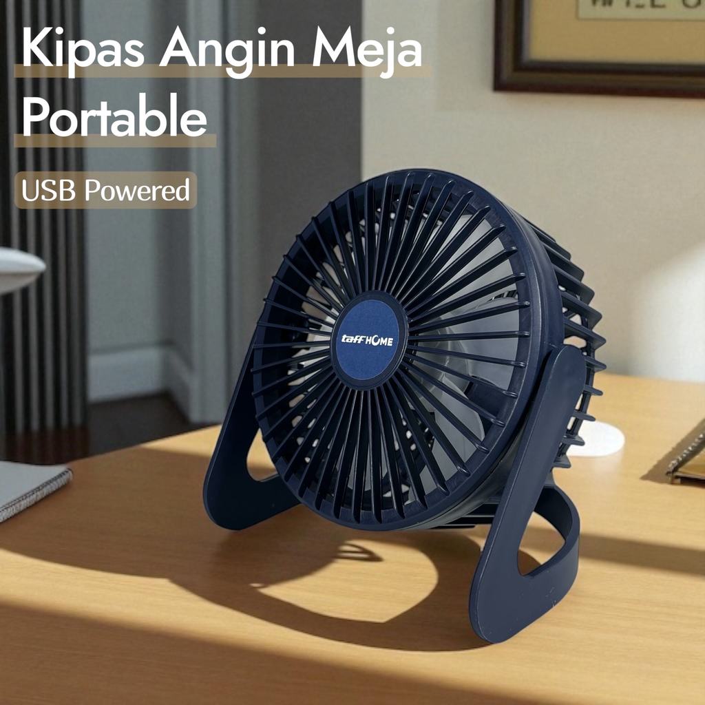Kipas Angin Meja USB Portable 5 Inch – Desk Fan Mini Hemat Listrik TaffHOME YZ-007