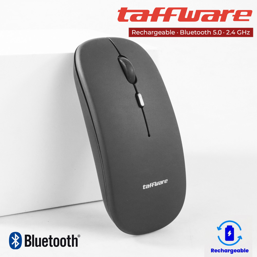 Mouse Wireless Bluetooth Silent Click – Mouse Tanpa Kabel 1600DPI Taffware M8120G