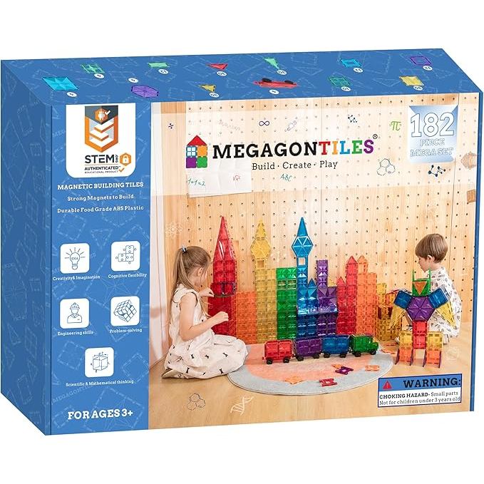 182PCS Premium MagneticTiles, MagnetTiles