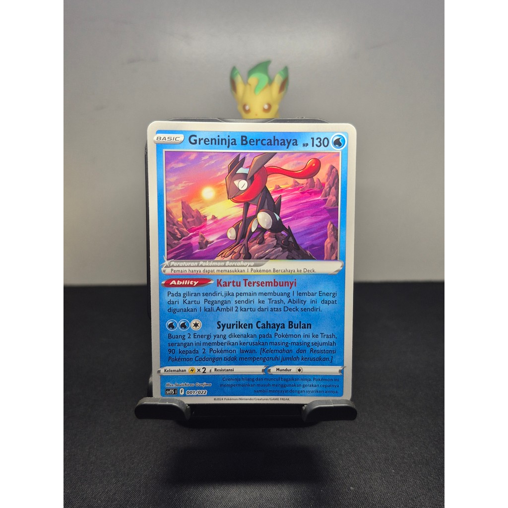 Greninja Bercahaya 001/022 R - Pokemon TCG Indonesian