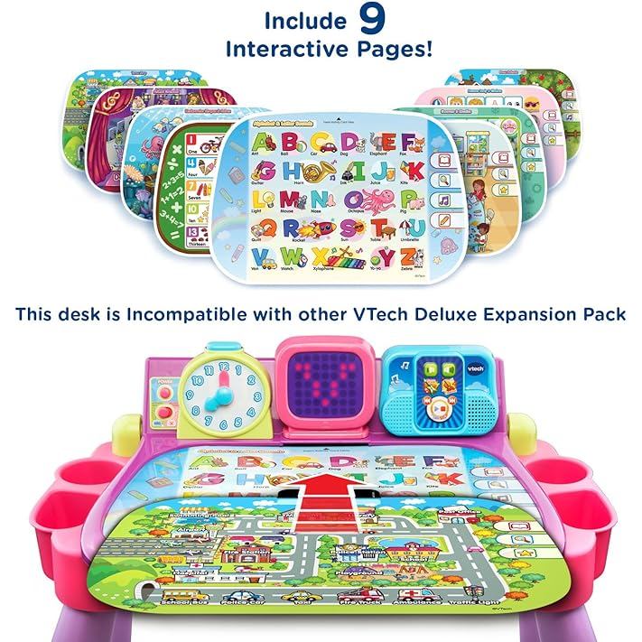 VTech Touch and Learn Activity Desk Frustration Free Packaging Purple