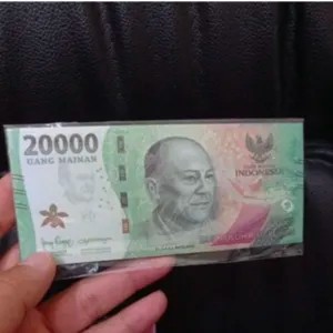 uang mainan 20.000 edisi baru ngecer 5 biji