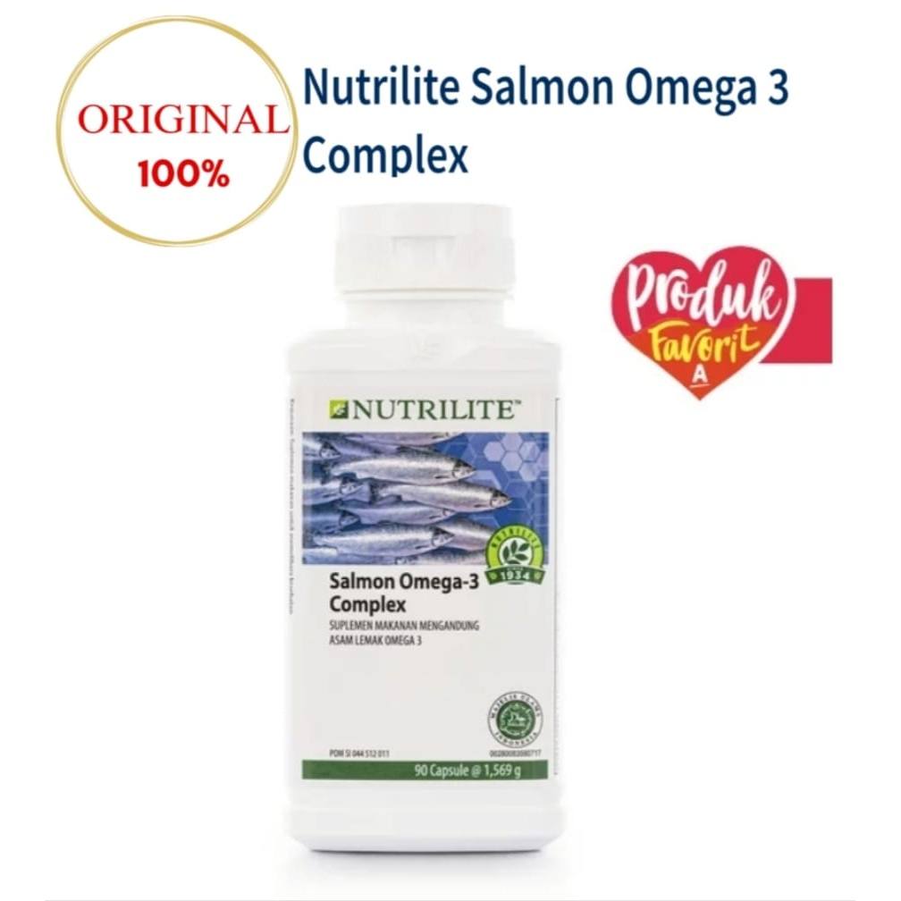 Nutrilite Salmon Omega 3 complex 90 capsule Amway Original exp 2026 produk nutrilite original 100% (