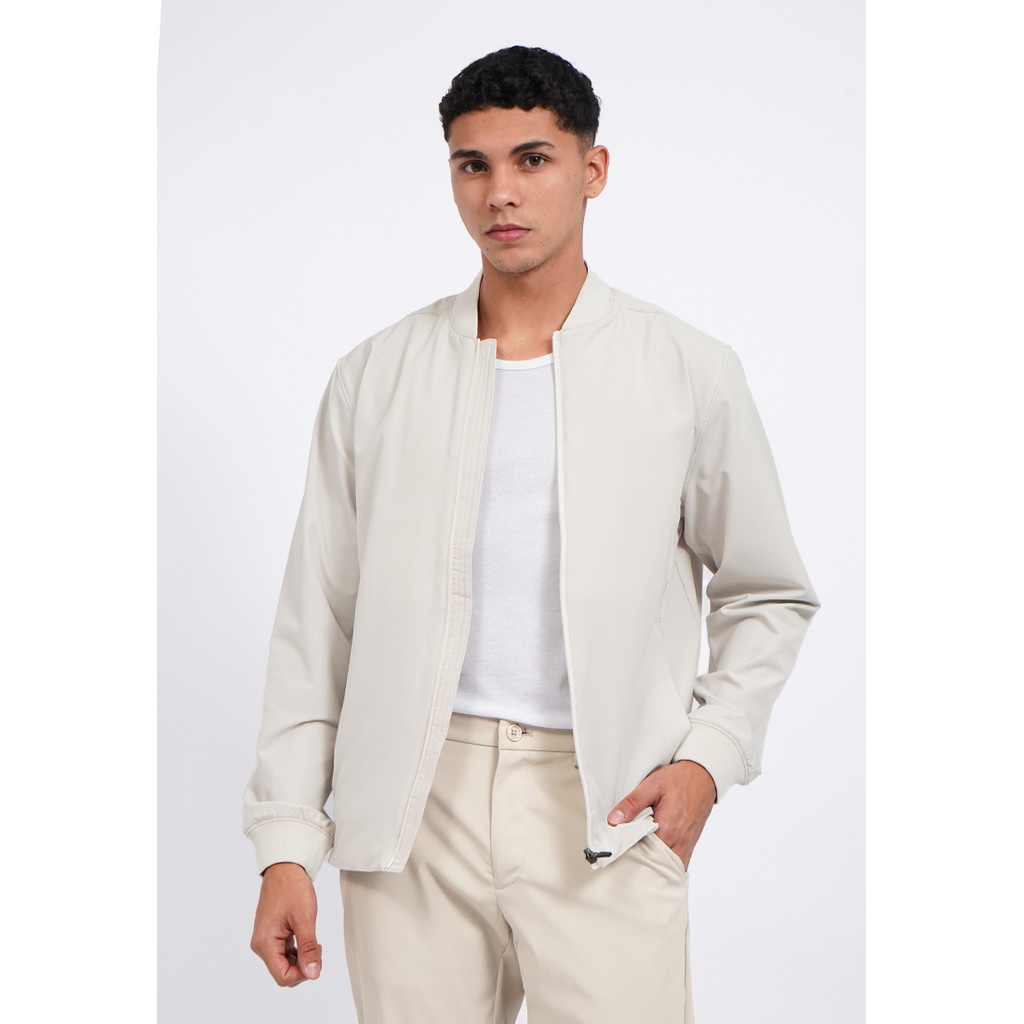 Executive 4-Way Stretch Active Bomber Jacket 1-JKIACT225K117 Ecru
