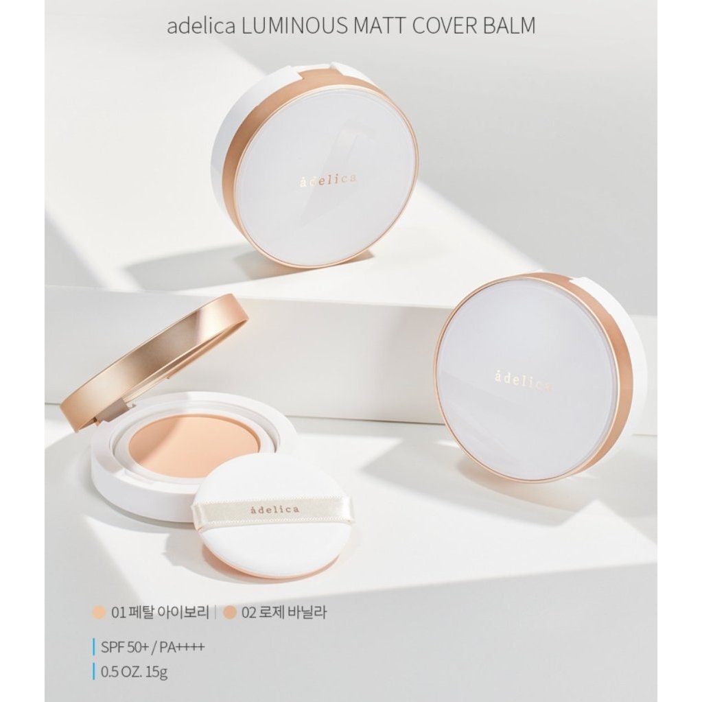 Atomy Adelica Luminous Matt Cover Balm Bedak Foundation Concealer