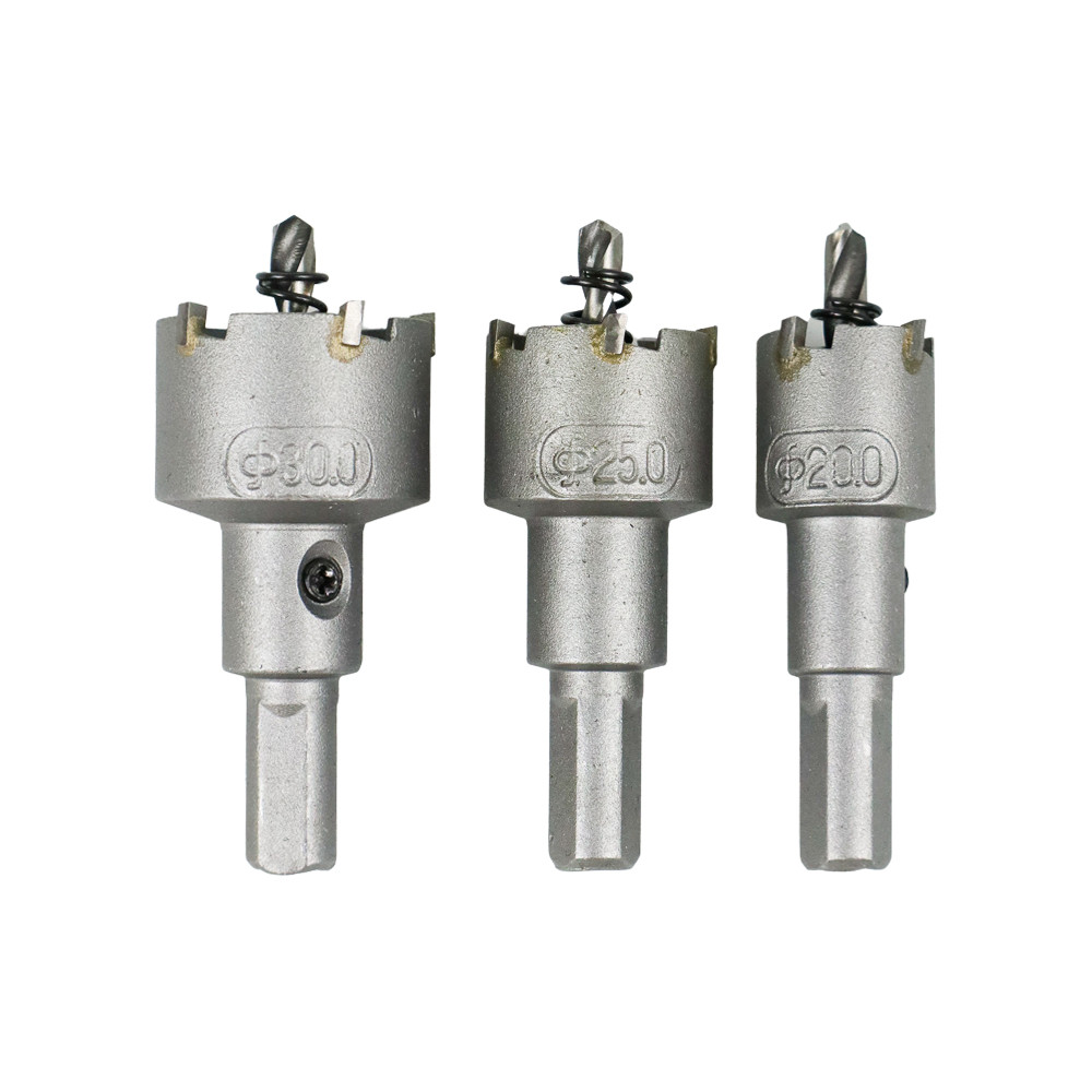Mata Bor Hole Saw Set 3PCS Carbide Tip Untuk Kayu Besi Akrilik Stainless Multifungsi