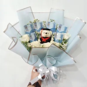 Buket Uang wisuda, 50rb 6 lembar