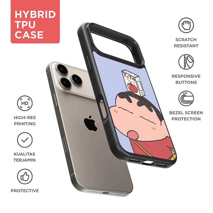 Shinchan Juice AB4760 Casing iPhone 17 16 16e 15 14 13 12 11 XS XR X 8 7 Pro Max Plus Mini SE 2020 H