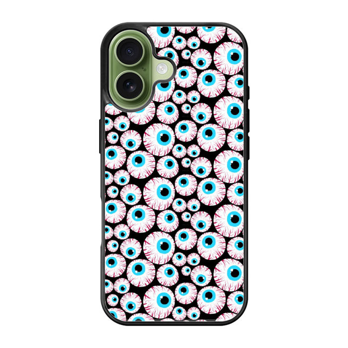 Case Casing Hybrid Custom iPhone 17 16 15 14 13 12 11 Pro Max Plus Mini Air SE Eyes Everywhere FX001