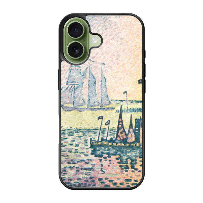 Case Casing Hybrid Custom iPhone 17 16 15 14 13 12 11 Pro Max Plus Mini Air SE Artwork Boat FX0062