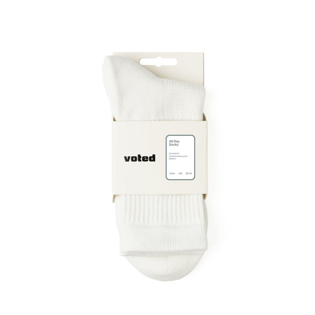 Voted Am Pm Series FW25 White Socks