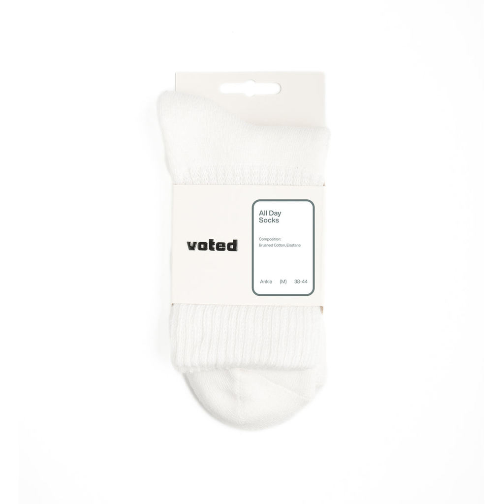 Voted Awan FW25 White Socks