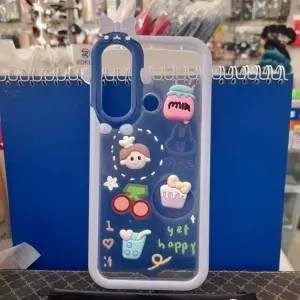 silikon hp - REALME 5 / REALME C3 - karet tebal bening boneka timbul