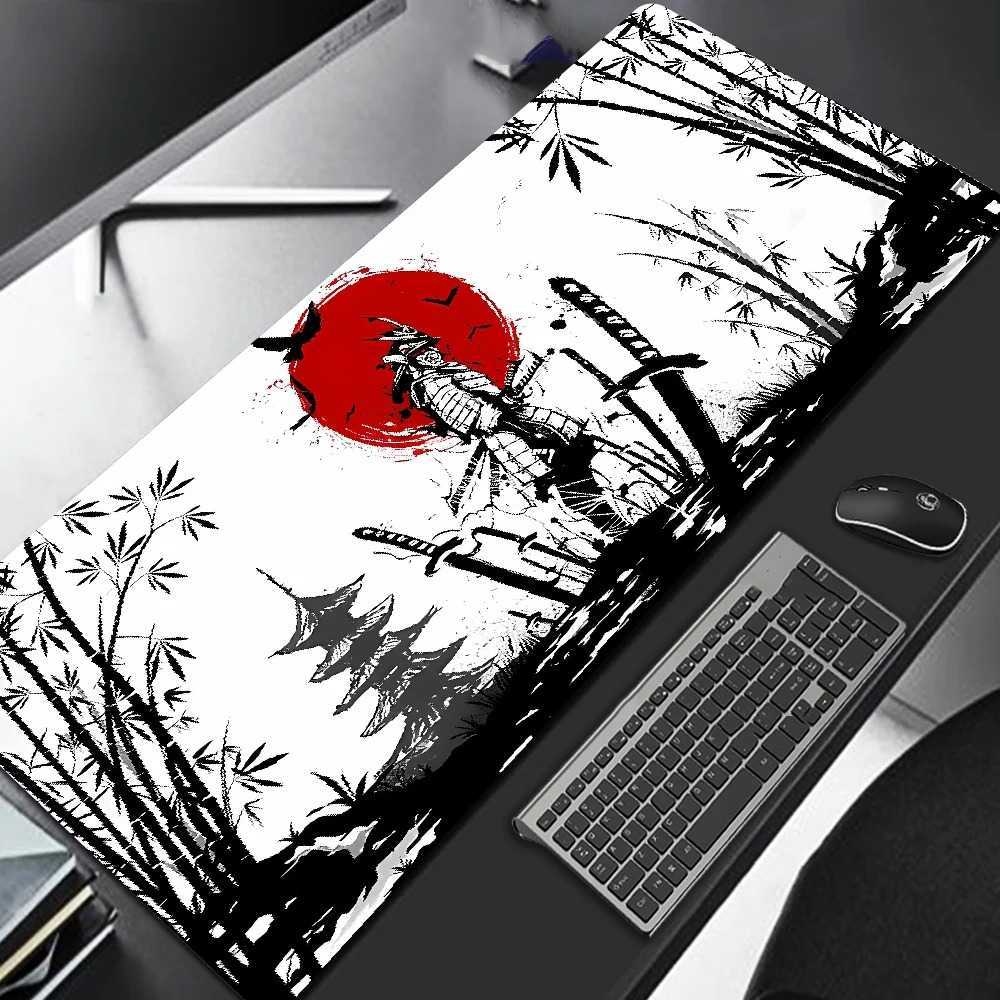 Mouse Pad Gaming Desk Mat Anti Selip Prajurit Samurai Jepang Japanese Samurai Warrior Anti-Slip Gami