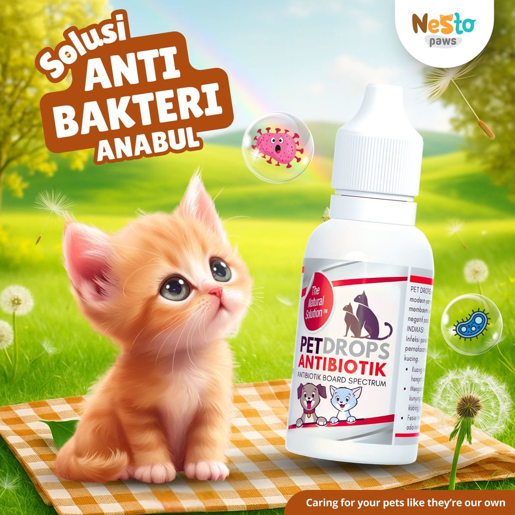 Antibiotik Kucing Obat Infeksi Virus Bakteri Demam Flu Nestopaws