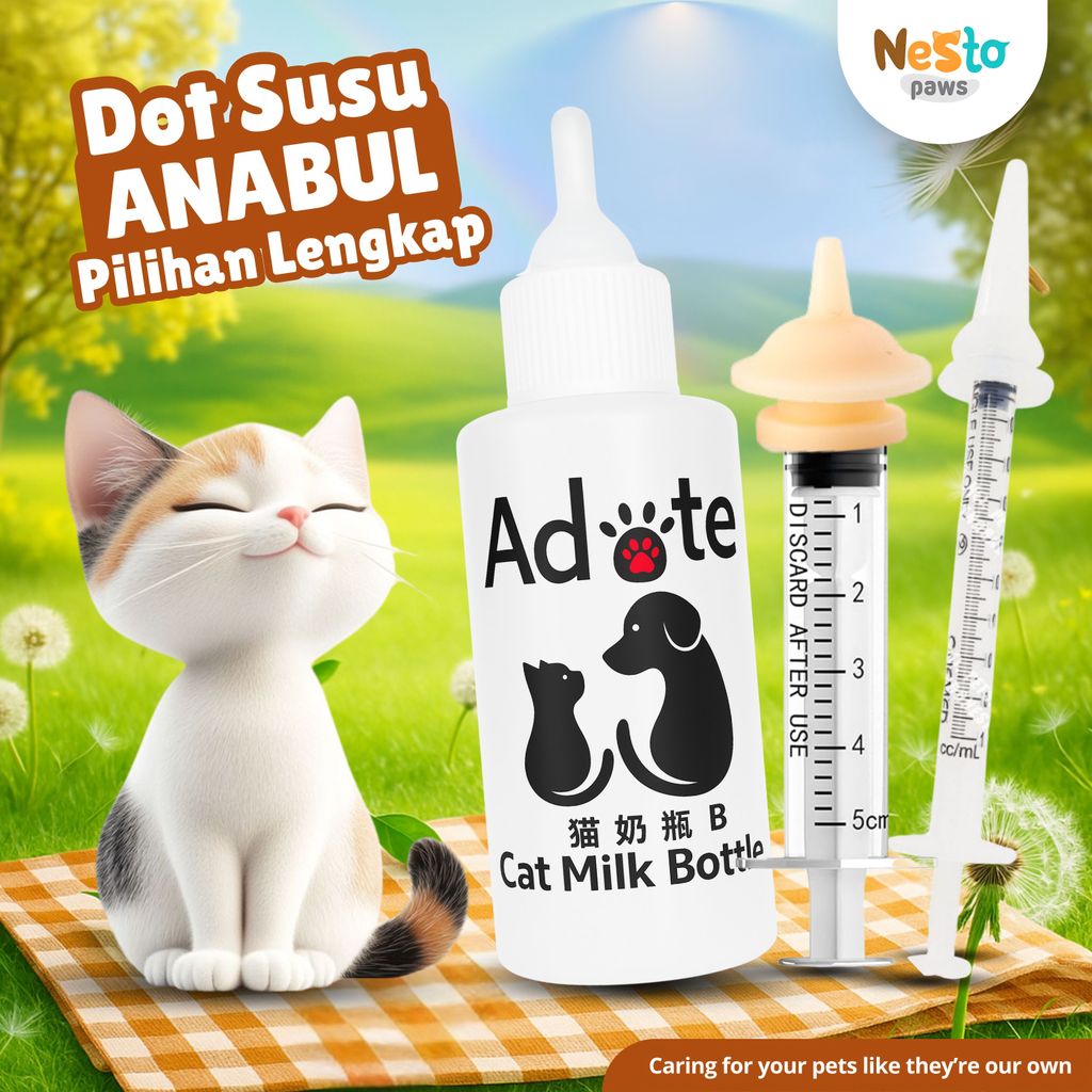 Dot Susu Kucing Miracle Nipple Silikon Botol Spuit Nestopaws
