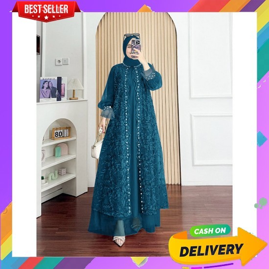 Gamis Dewasa Elegan Dan Modern Dengan Motif Terbaru Untuk Muslimah Modis Maxi Lyodra (M-Xxl) Gamis M