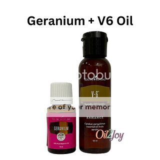 Dilute Geranium + V6 5ml 10ml 15ml YL YLEO Essential Oil Roll On