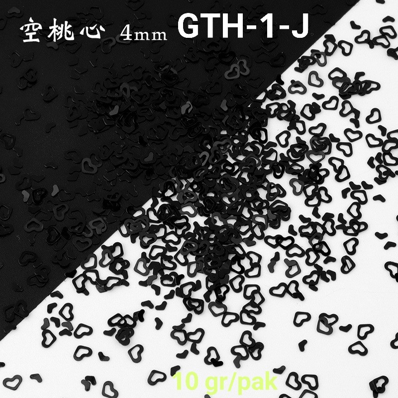 GTH-1 Glitter payet mote monte hiasan dummy cake make up nail art love hati 10gr gold merah hijau un