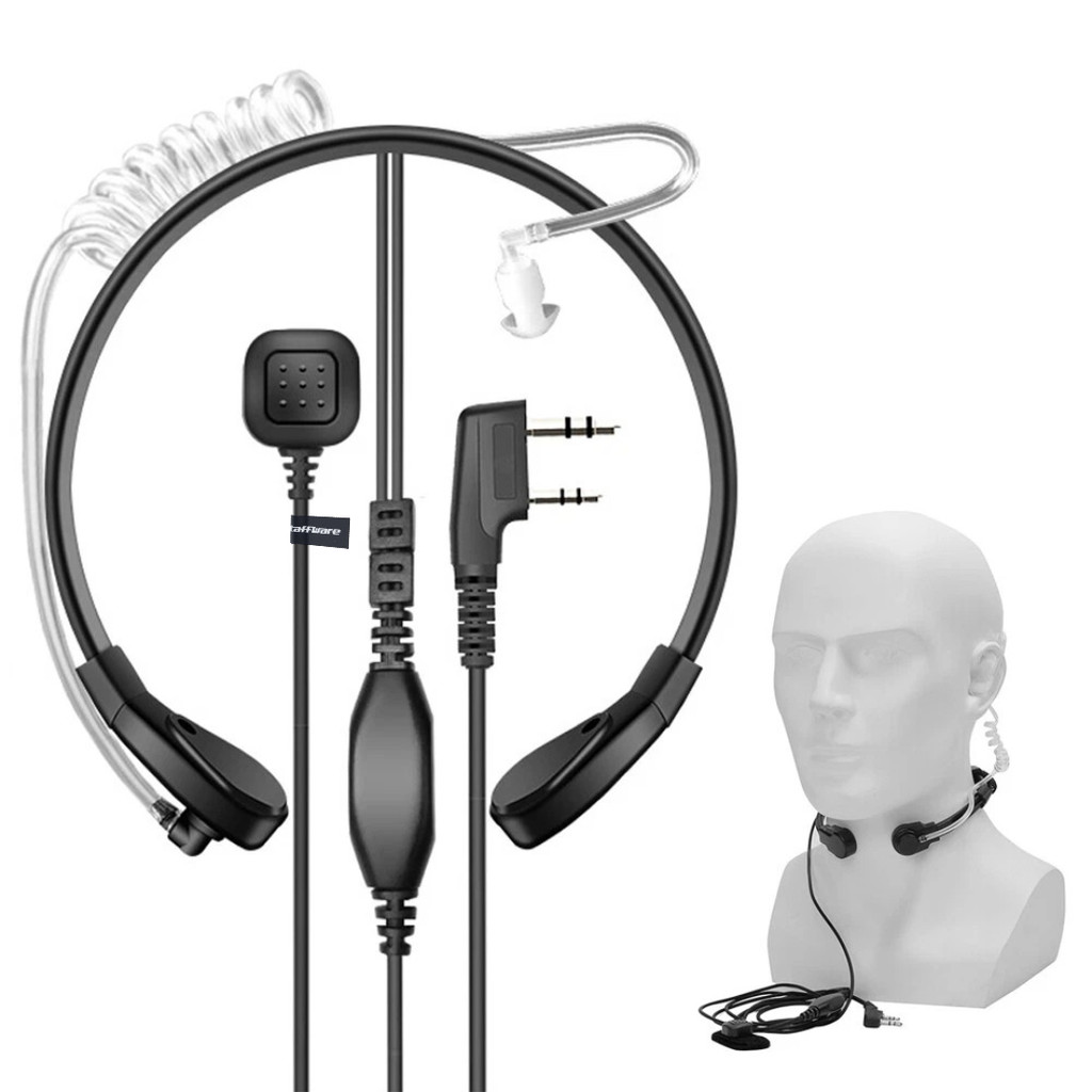 SB7 Taffware Headset HT FBI Finger PTT Acoustic 2 Pin UV-5R UV-B5 UV-B6 Baru