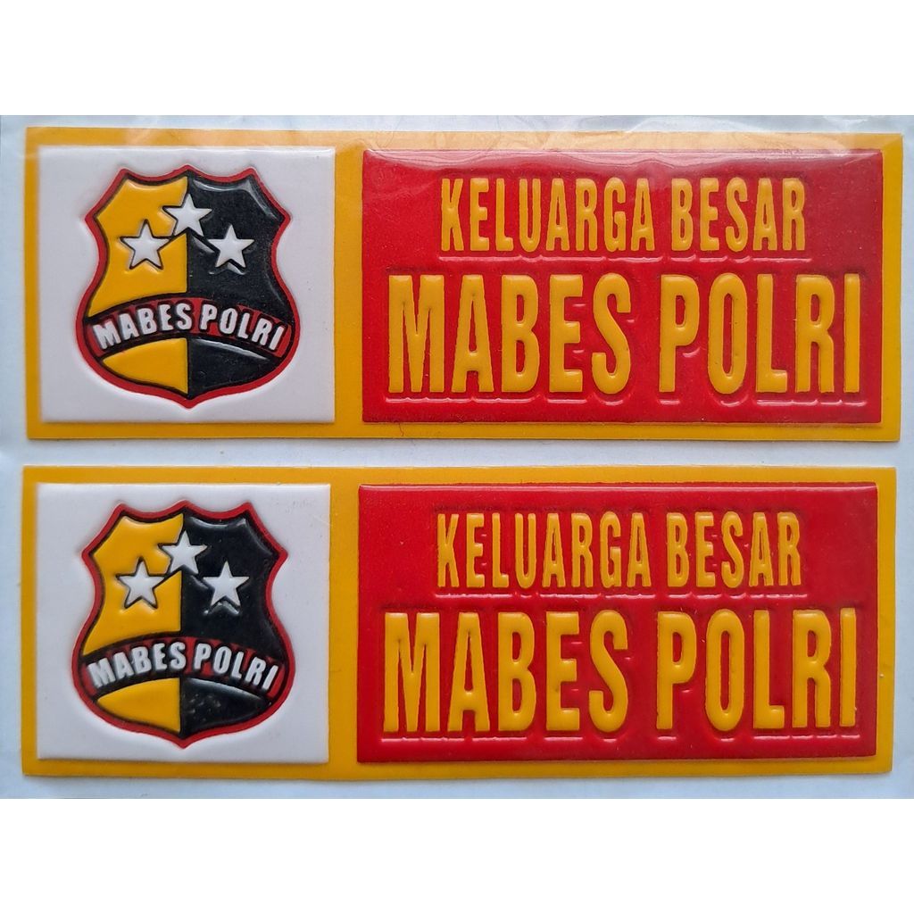 Sticker NOPOL MABES POLRI EMBOS TIMBUL Plat Motor/Mobil - Sticker MABES POLRI EMBOS TIMBUL