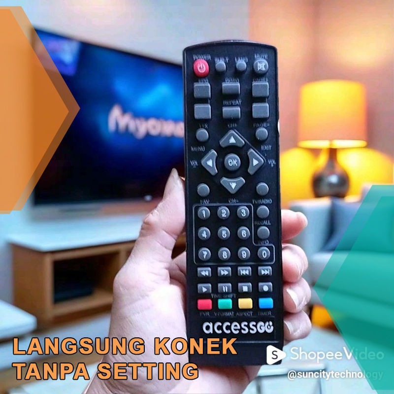 ACCESSGO  DIJAMIN TANPA SETTING- REMOT REMOTE TV SET TOP BOX  STB ACCESSGO LANGSUNG KONEK KE TV dija