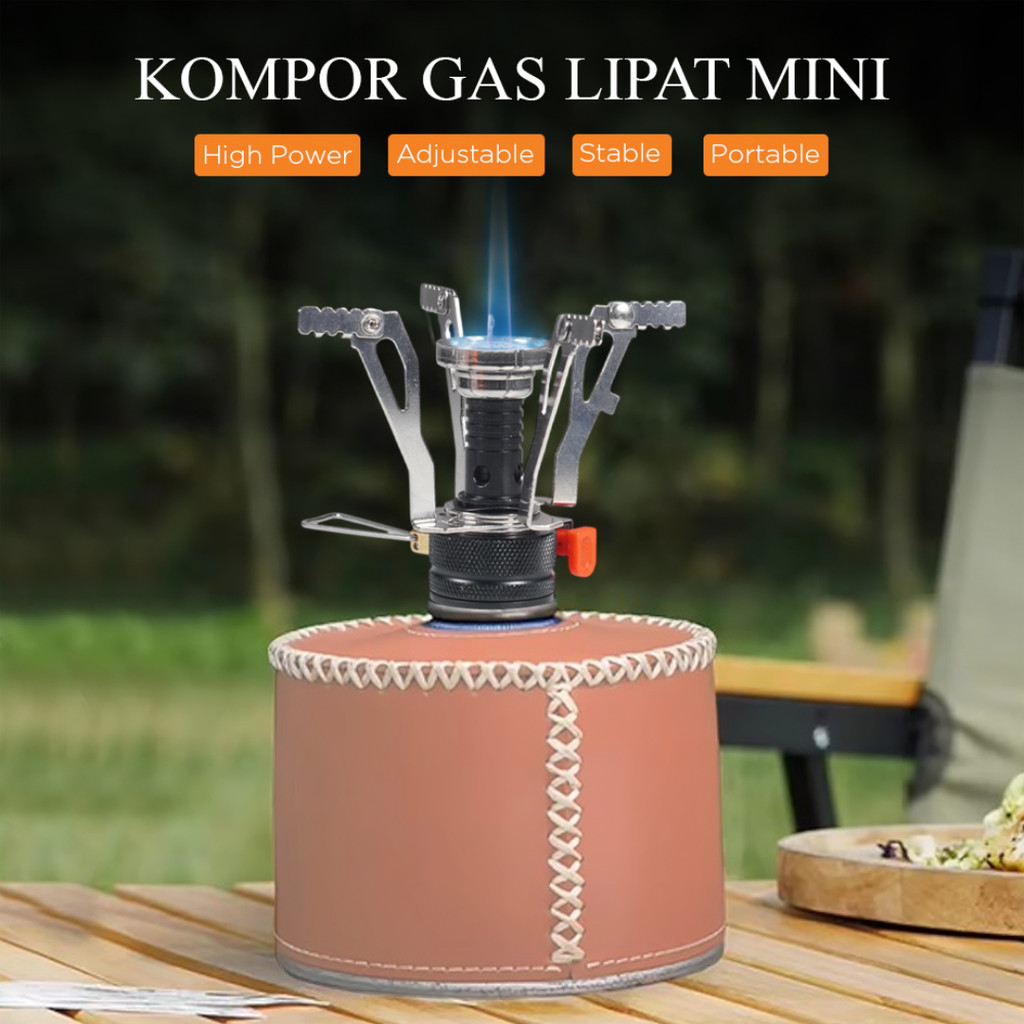TravelFit.id | LIXADA Kompor Gas Portable Mini Lipat Outdoor Ultralight Camping Stove - SL-0102