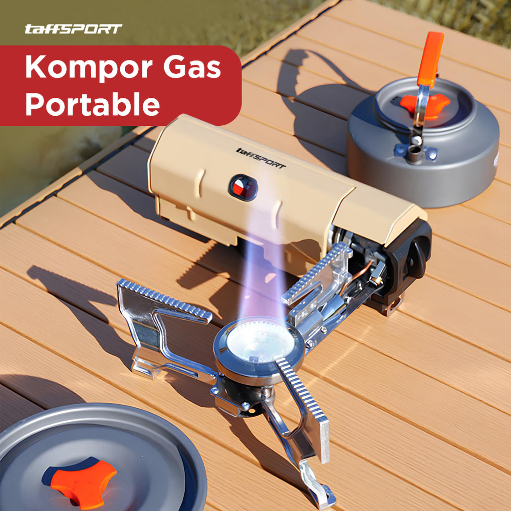 TravelFit.id | TaffSPORT Kompor Gas Portable Mini Lipat Ultralight Camping Stove - PYB-DKS1001