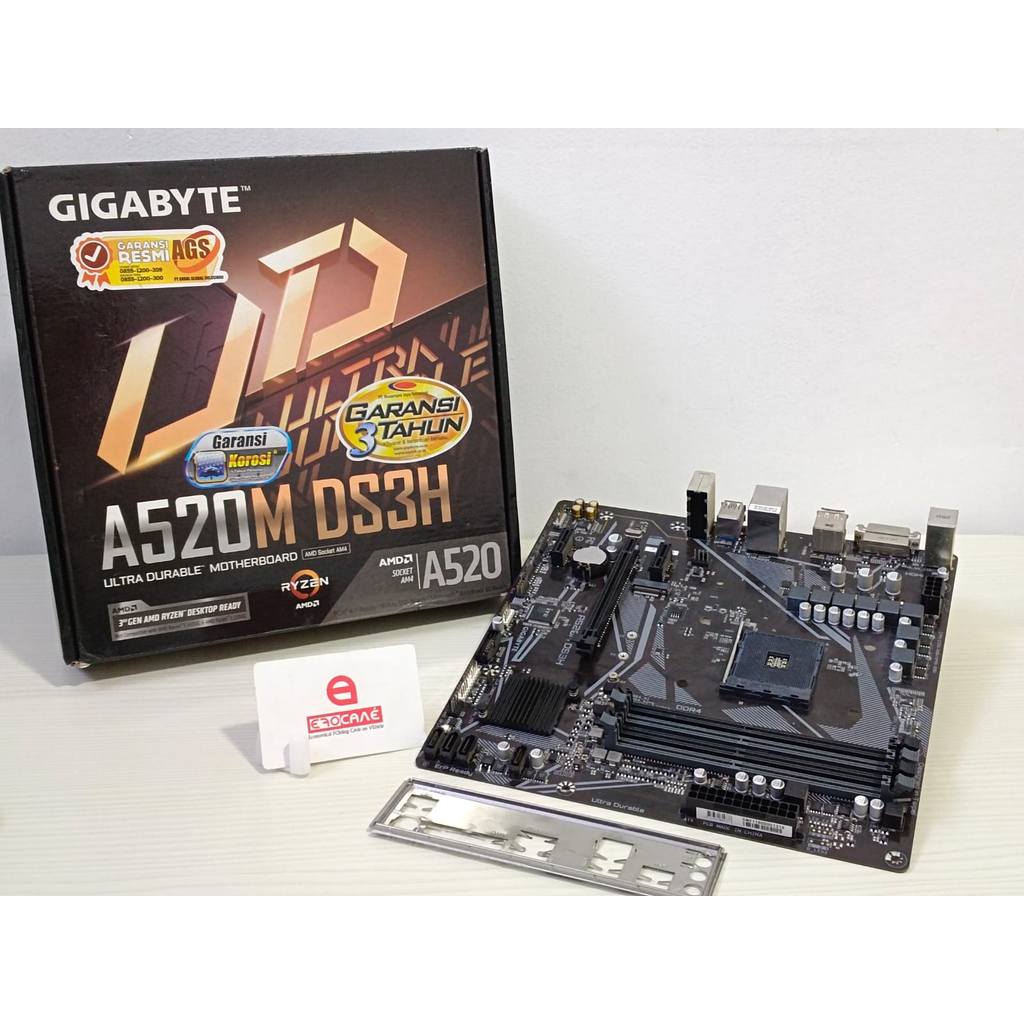 Mobo AMD A520 AM4 Gigabyte A520M DS3H support Ryzen 5000