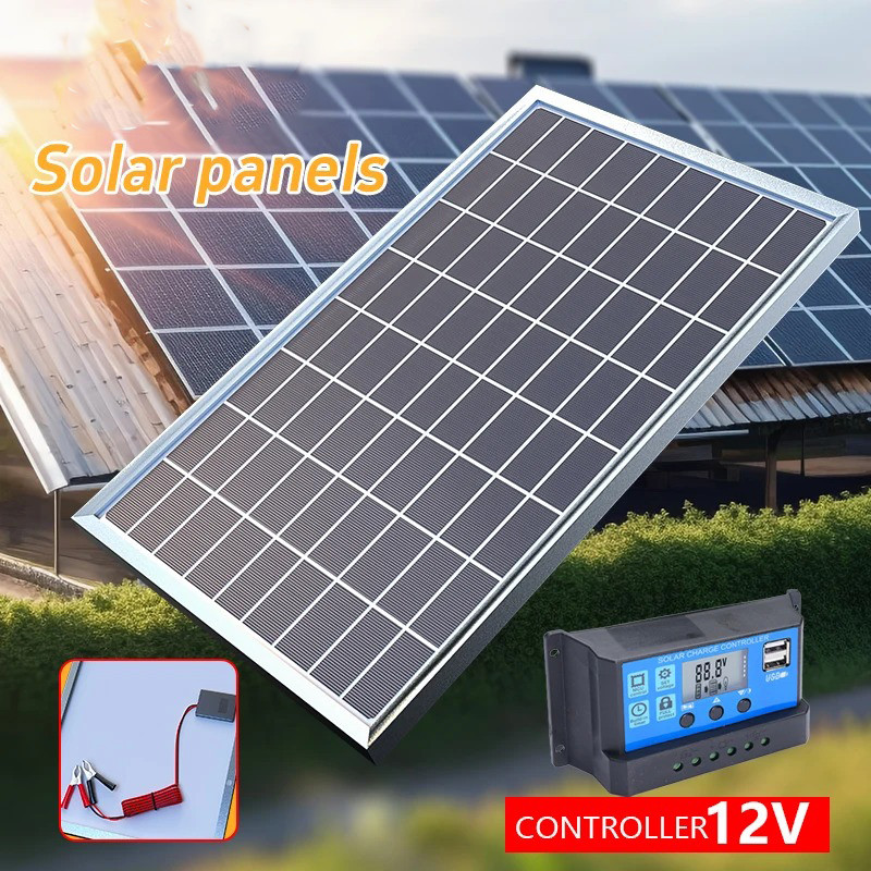 - SUNYIMA Solar Panel Polycrystalline 33cm 18V 10W with Controller - SN20 -