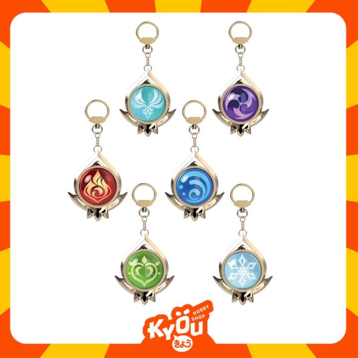 Cryo - Electro - Dendro - Geo Sumeru Theme Vision Key Chain (9cm) - Genshin Impact