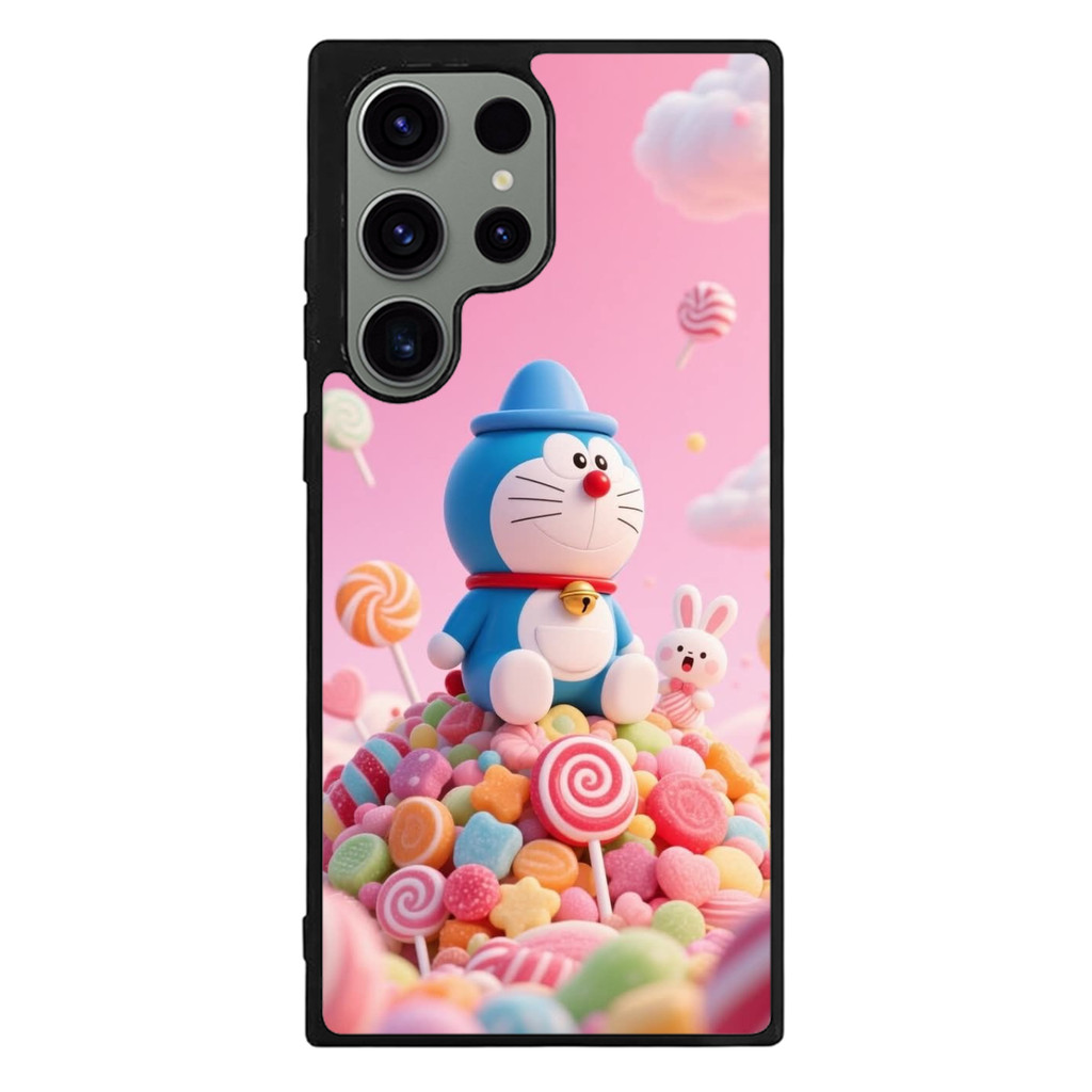 Hybrid Case Casing Samsung Galaxy S25 Ultra S24 S23 S22 S21 S20 Ultra Plus FE Doraemon Pastel,pd127