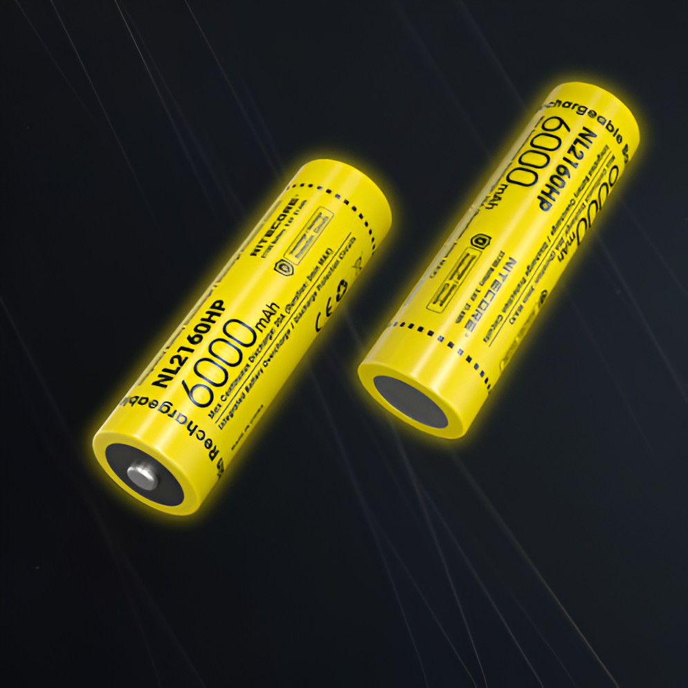 NITECORE BATERAI 21700 RECHARGEABLE HIGH DRAIN 6000MAH 20A WATERPROOF - NL2160HP