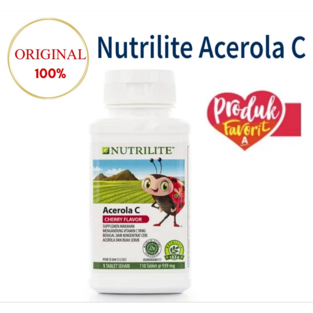 Nutrilite Acerola C vitamin C anak Amway Original exp 2027 produk nutrilite original 100%  (M02)