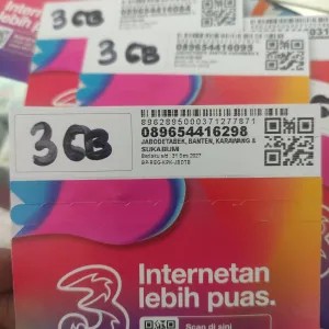 Kartu Perdana Tri 0K