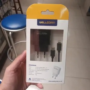 charger iphone 20watt merk wellcomm fast charge black