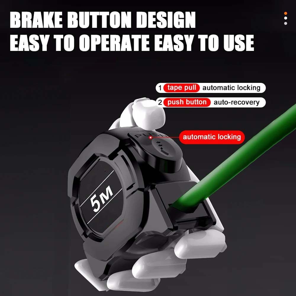 Taffware Meteran Roll 5 Meter Tukang Bangunan Measuring Tape Auto Lock 5M - XBE5M