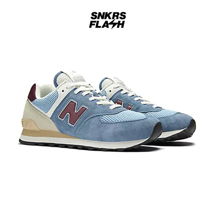 NEW BALANCE 574 Shoreline Blue Stillwater Sepatu Sneakers Unisex - U574SPR - Size 42.5