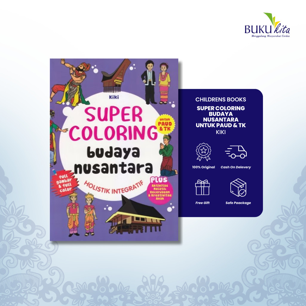BukuKita Store | Buku Anak - Super Coloring Budaya Nusantara Untuk Paud & Tk by Kiki