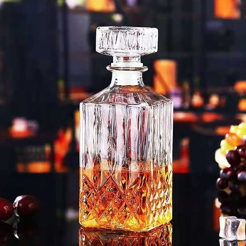 Whisky Decanter Glass Bottle Liquor Scotch Luxury 950ml - EJ50HF
