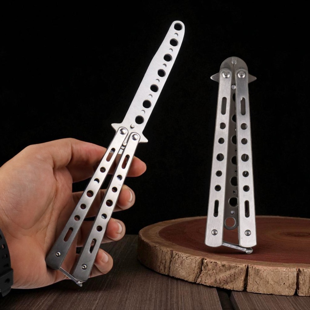 N-1 Pisau Lipat Training Balisong Butterfly Knife Latihan Tanpa Tajam Tian Sen