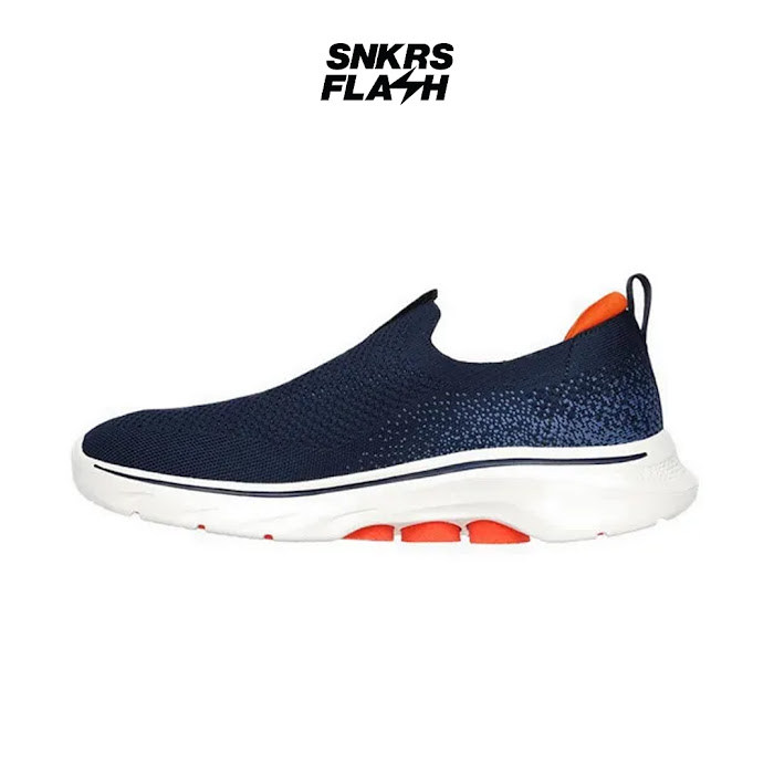 SKECHERS Go Walk 7 Navy Orange Sepatu Casual Pria - 216633WWNVOR - Size 45