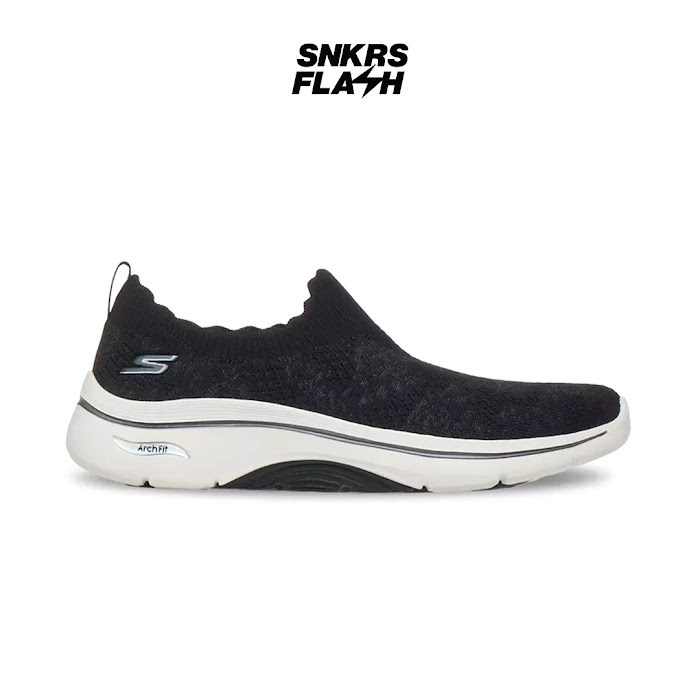 SKECHERS Go Walk Arch Fit 2 Black White Sepatu Casual Wanita - 125329BKW - Size 37