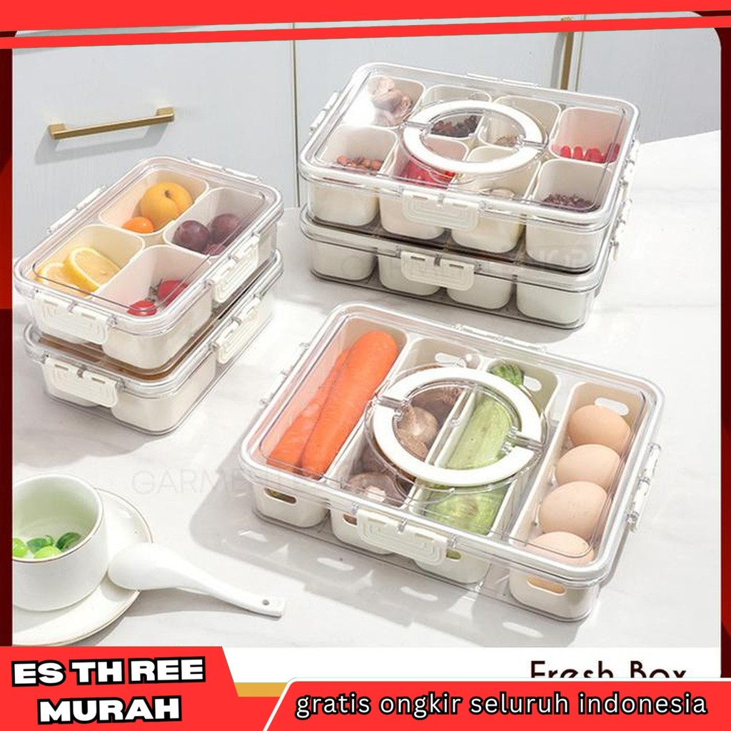 1 SET FOOD CONTAINER REFRIGERATOR FRESH BOX MAKANAN KULKAS PIKNIK LARGE CAPACITY FOOD PROMO RAMADHAN