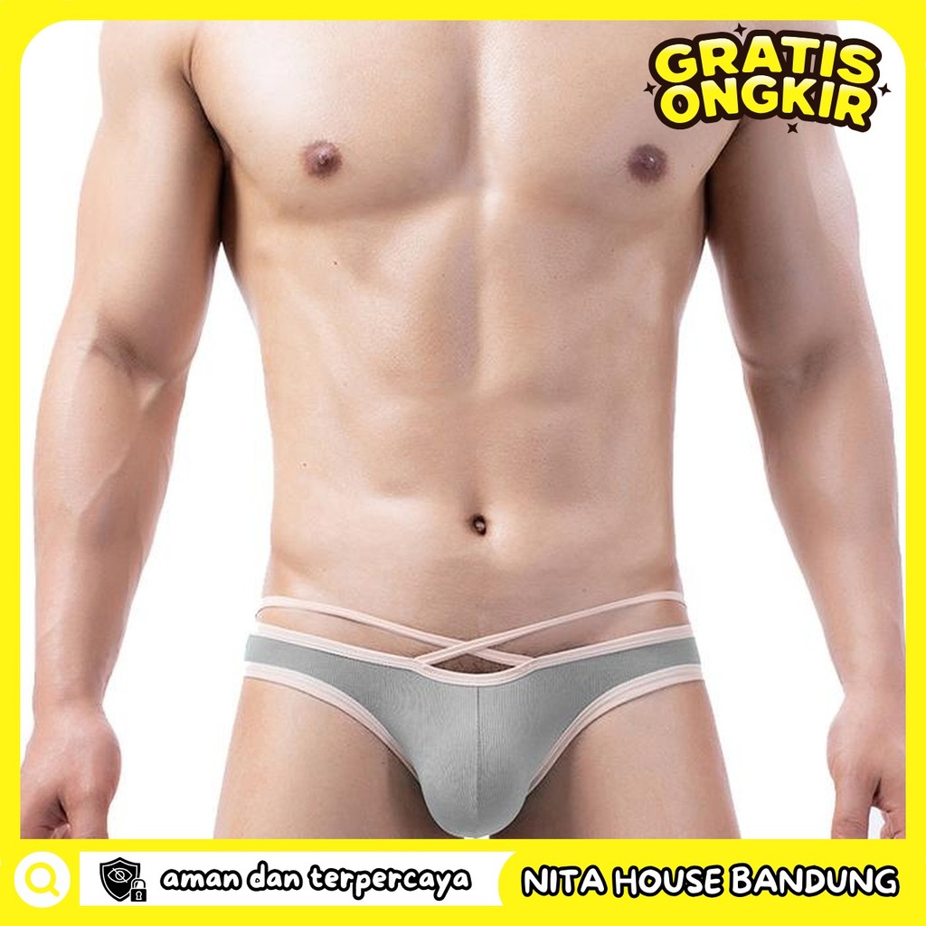 PRIA CELANA DALAM SEGITIGA PRIA TALI LINE STRAP PAKAIAN DALAM PRIA BRIEF PRIVASI AMAN