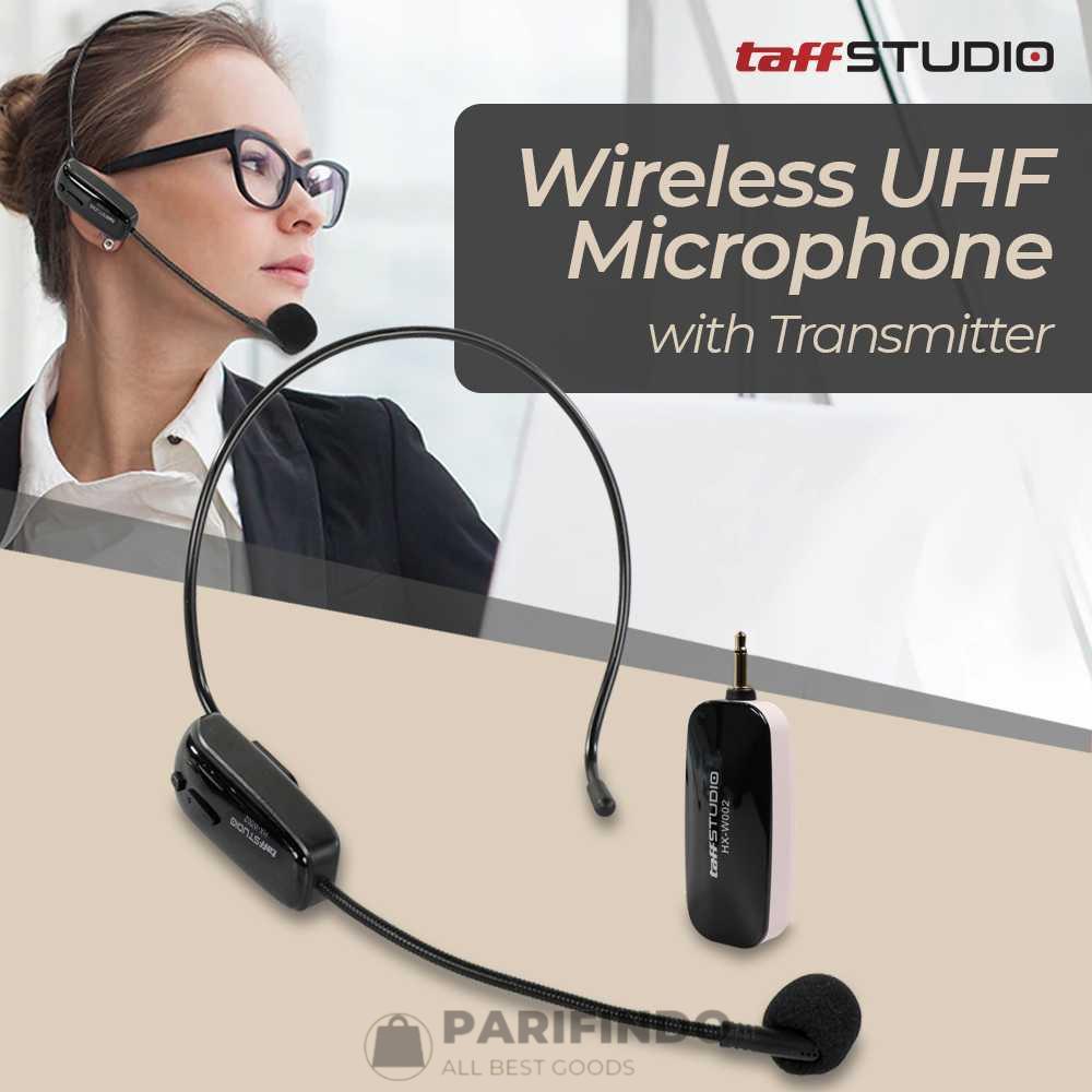 TAFFSTUDIO Wireless Microphone UHF Call Center with Transmitter - HX-W002
