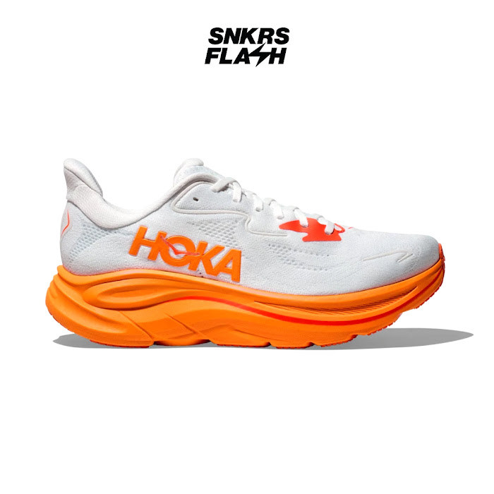 HOKA ONE ONE CLIFTON 10 WHITE ORANGE - 1162030FGZ - Size 40.7