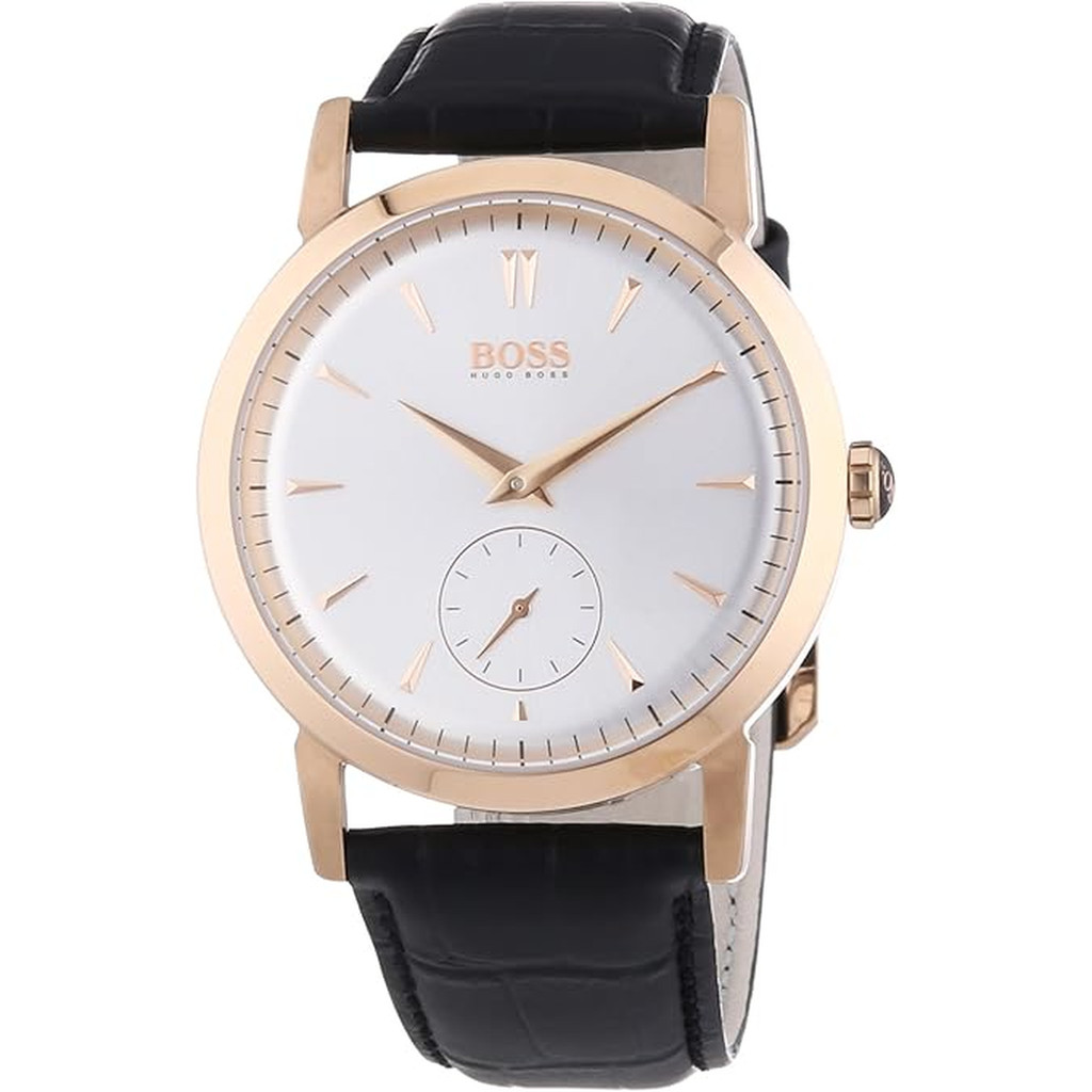 Hugo Boss Black Crocodile Embossed Leather Strap Chronograph Watch 1512746